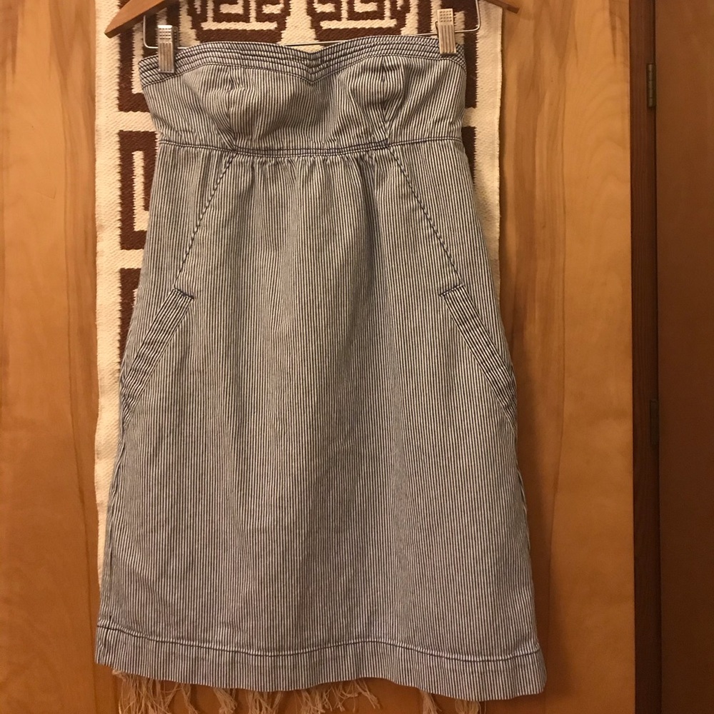 American Eagle Strapless Denim Dress, EUC, 2 - Picture 1 of 6